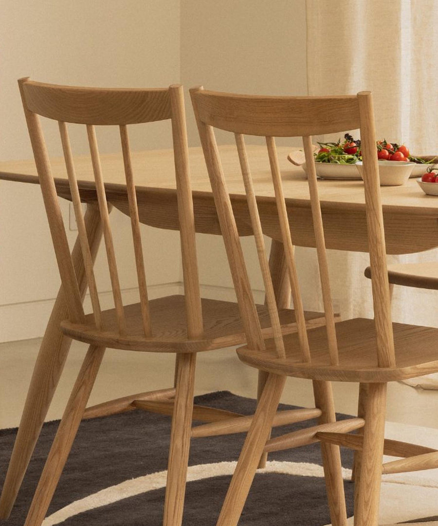 Wooden and oak dining chairs