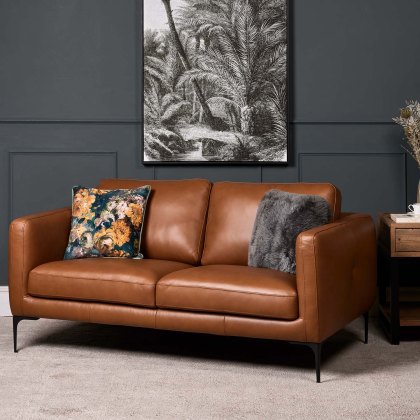 Carnaby Leather Sofa 2 Seater -  Palomino Tan
