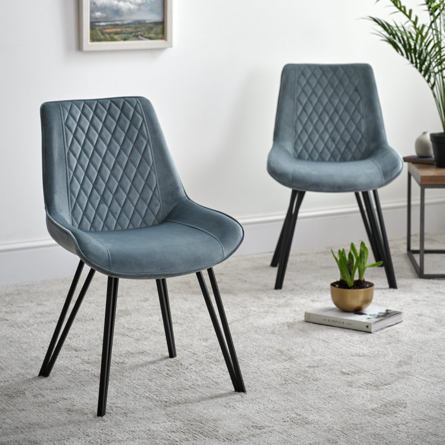 Woods Chase Light Blue Dining Chair (Set of 2)