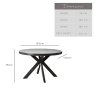 Clearance Industrial Round Dining Table 120cm - Faux Concrete