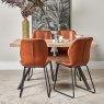 Woods Kamala 140cm Dining Table & 4 Callum Dining Chairs - Light Brown