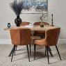 Kamala 140cm Dining Table & 4 Carlton Dining Chairs - Tan
