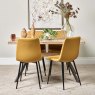 Woods Kamala 140cm Dining Table & 4 Ripley Dining Chairs - Mustard