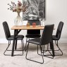 Woods Lutina 120cm Dining Table & 4 York Dining Chairs - Grey