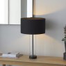Woods Lessina Table Lamp Black With Black Shade