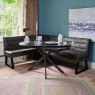 Woods Toscana Black Motion Table with Industrial Corner Bench - Grey