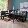 Woods Toscana Black Motion Table with Industrial Corner Bench - Grey