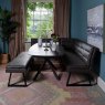 Woods Toscana Black Motion Table with Industrial Corner Bench and Industrial Low Bench - Grey