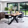 Soho 200cm Dining Table & 4 Firenza Dining Chairs - Black