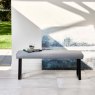 Clearance Ravenna Motion Table in White with Paulo RHF Corner Bench and Paulo Low Bench in Grey