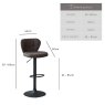 Woods Curve Bar Stool in Grey