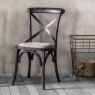 Woods Cradley Black Dining Chair with Linen Seat Pad (Set of 2)
