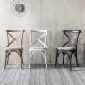 Woods Cradley Black Dining Chair with Linen Seat Pad (Set of 2)