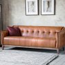 Woods Eastcourt 3 Seater Sofa in Brown Vintage Leather