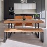 Woods Adelaide 180cm Dining Table with 2 Firenza Chairs in Tan with Adelaide 155cm Bench