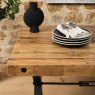 Woods Urban 150cm Dining Table with Industrial Corner Bench & Low Bench in Grey