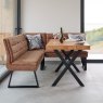 Woods Urban 150cm Dining Table with Industrial Corner Bench in Tan