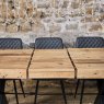 Woods Urban 180-240cm Extending Dining Table with 6 Firenza Chairs in Green