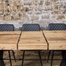 Woods Urban 180-240cm Extending Dining Table with Industrial Corner Bench & Low Bench in Tan