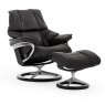 Stressless Reno Recliner With Signature Base & Footstool