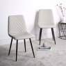 Ripley Chalk White Faux Leather Dining Chairs