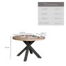 Woods Ridley Round Dining Table 120cm