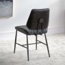 Digby Grey faux Leather Dining Chairs With Metal Legs