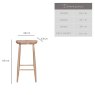 Ercol Heritage Counter Stool in Clear-Matt