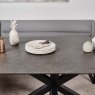 Woods Eastcote Black Dining Table 200cm and Paulo Right Hand Facing Bench - Grey