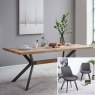Woods Kamala Dining Table 180cm & 6 Finnick Dining Chairs - Dark Grey