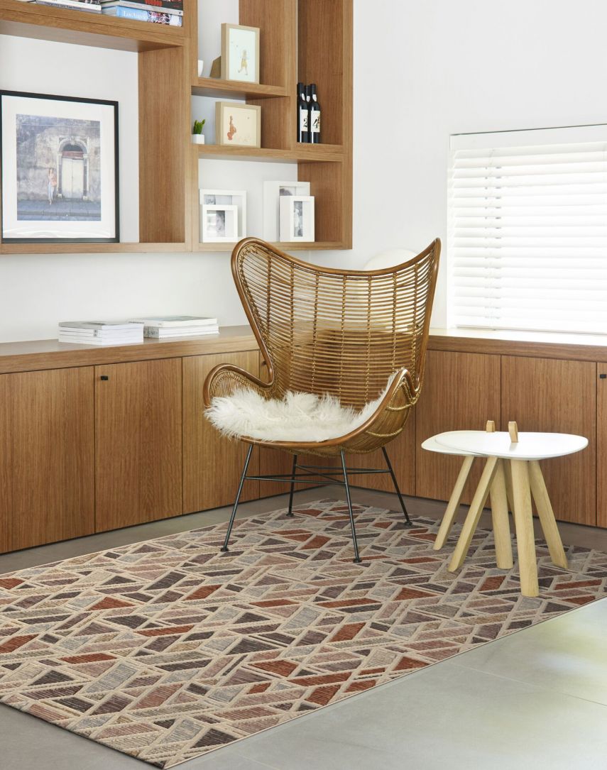 Modern interior design with rugs