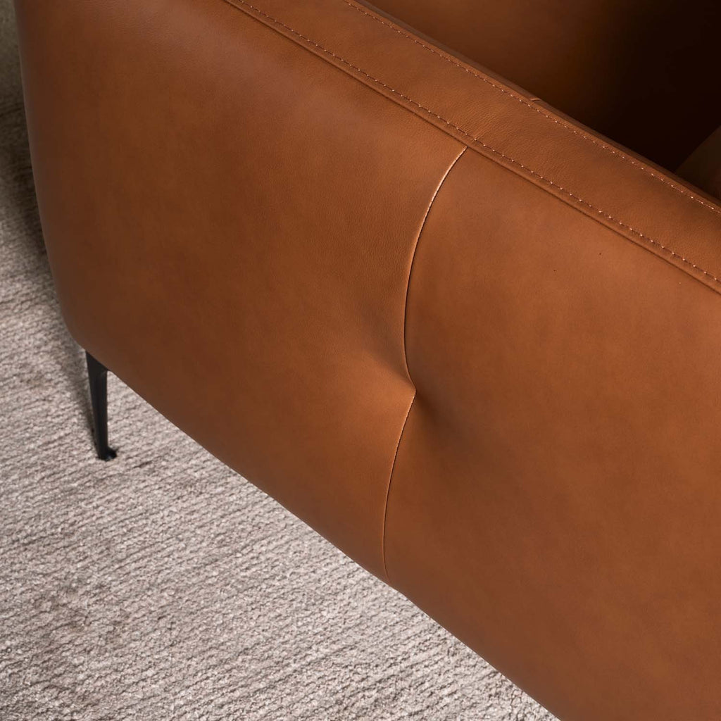 Carnaby Leather Sofa 3 Seater - Palomino Tan