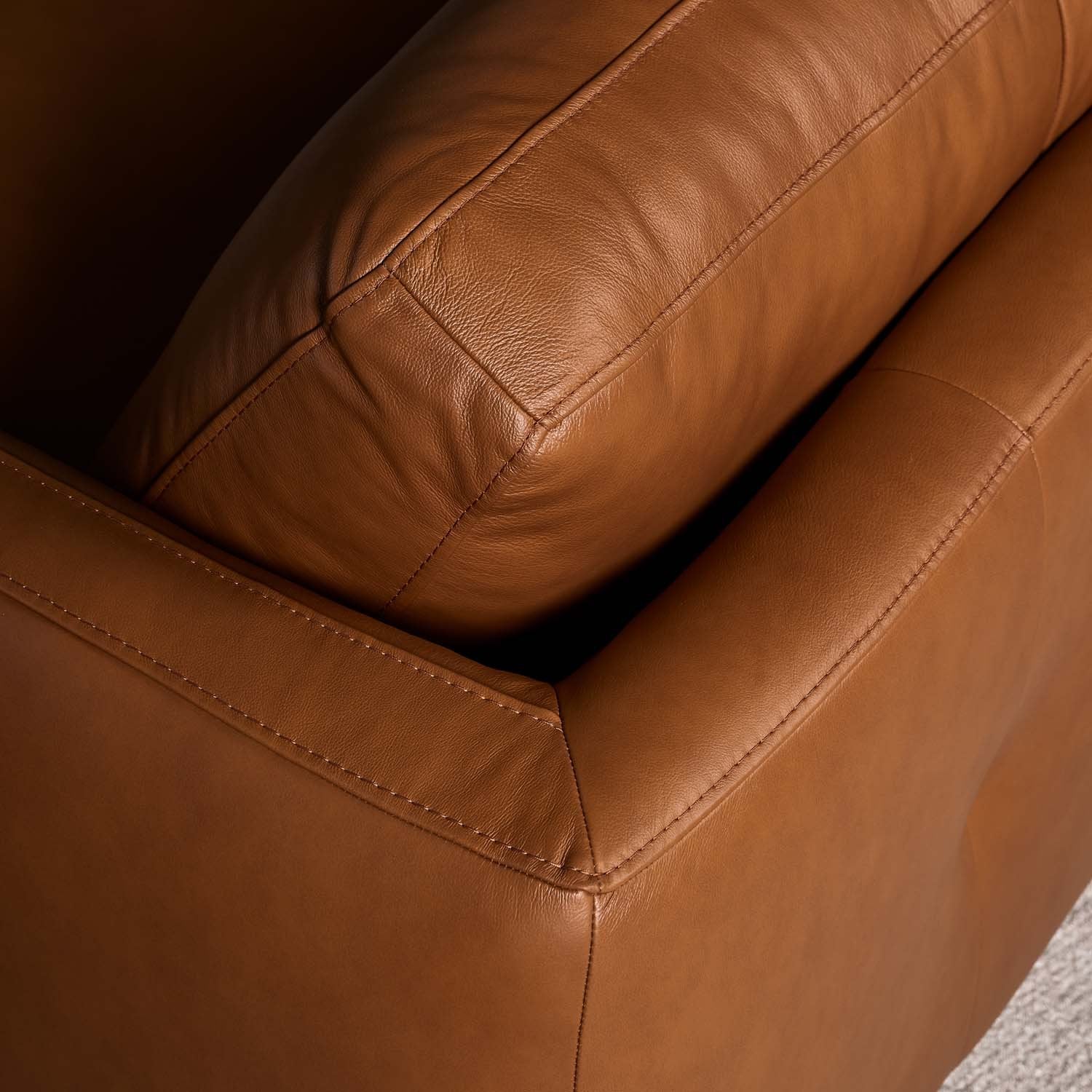 Carnaby Leather Sofa 3 Seater - Palomino Tan