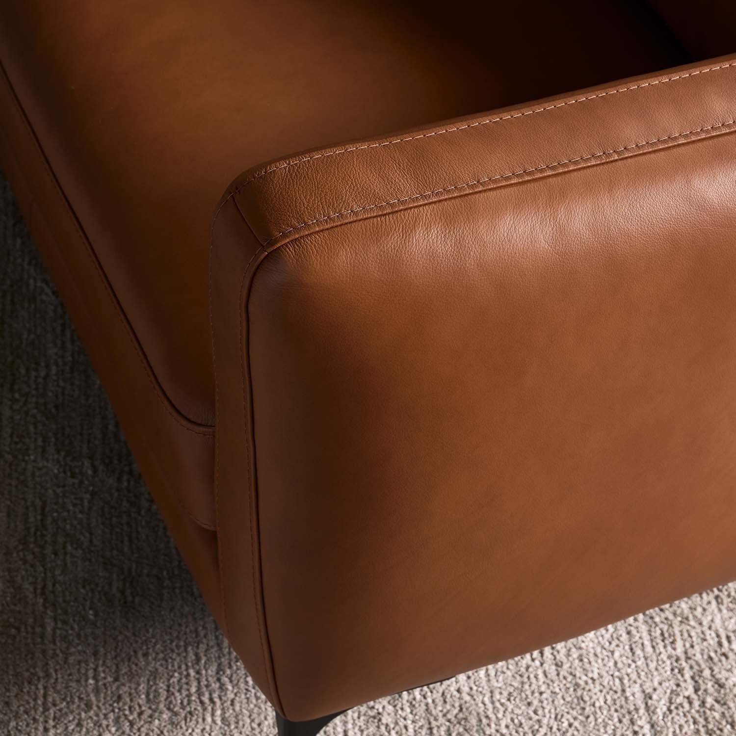 Carnaby Leather Sofa 3 Seater - Palomino Tan