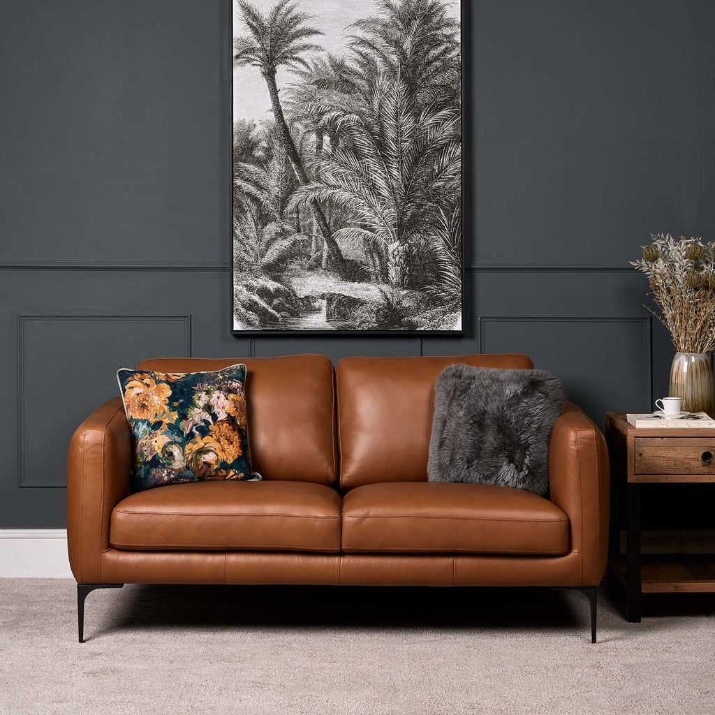 Carnaby Leather Sofa 2 Seater - Palomino Tan