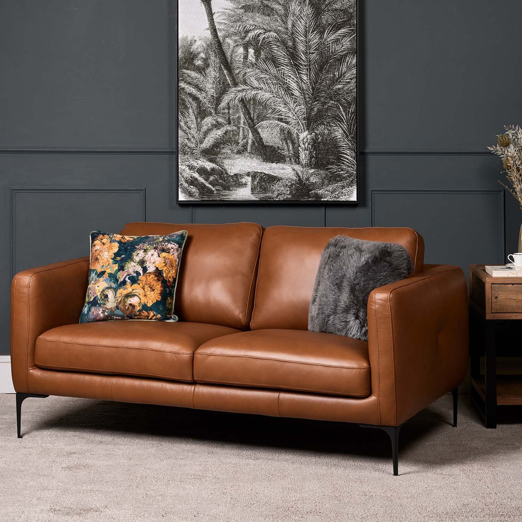 Carnaby Leather Sofa 2 Seater - Palomino Tan