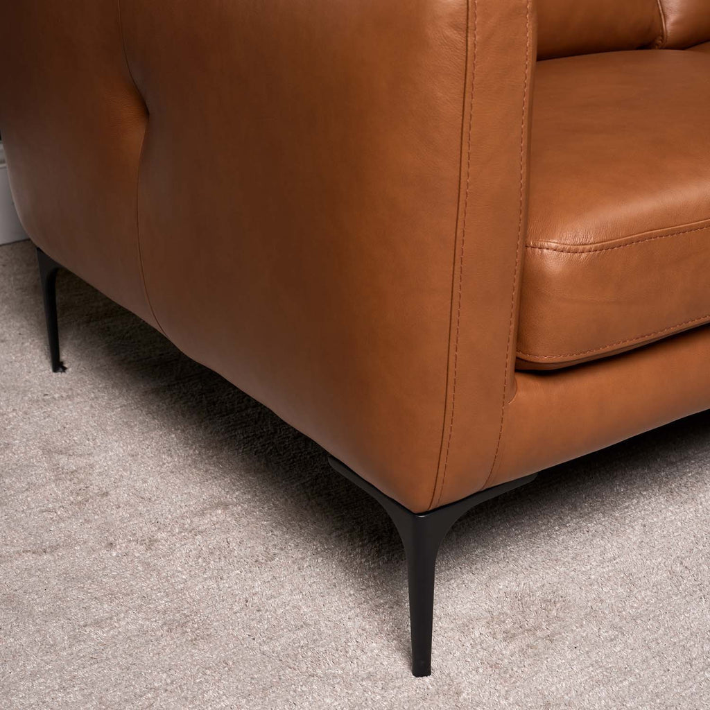 Carnaby Leather Sofa 2 Seater - Palomino Tan
