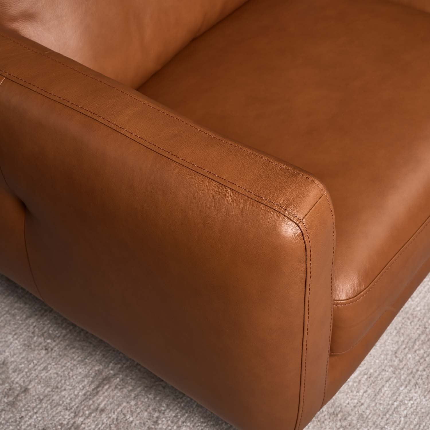 Carnaby Leather Sofa 2 Seater - Palomino Tan