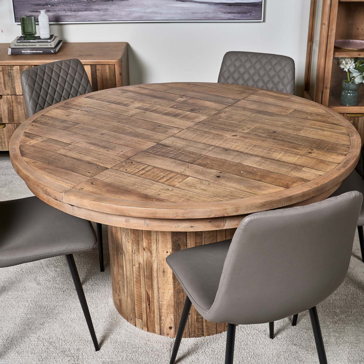Perth 135-185 Round Extending Dining Table