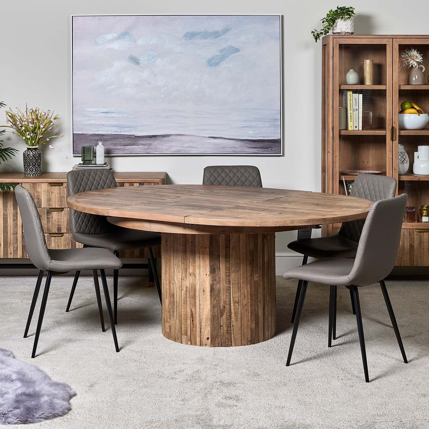 Perth 135-185 Round Extending Dining Table