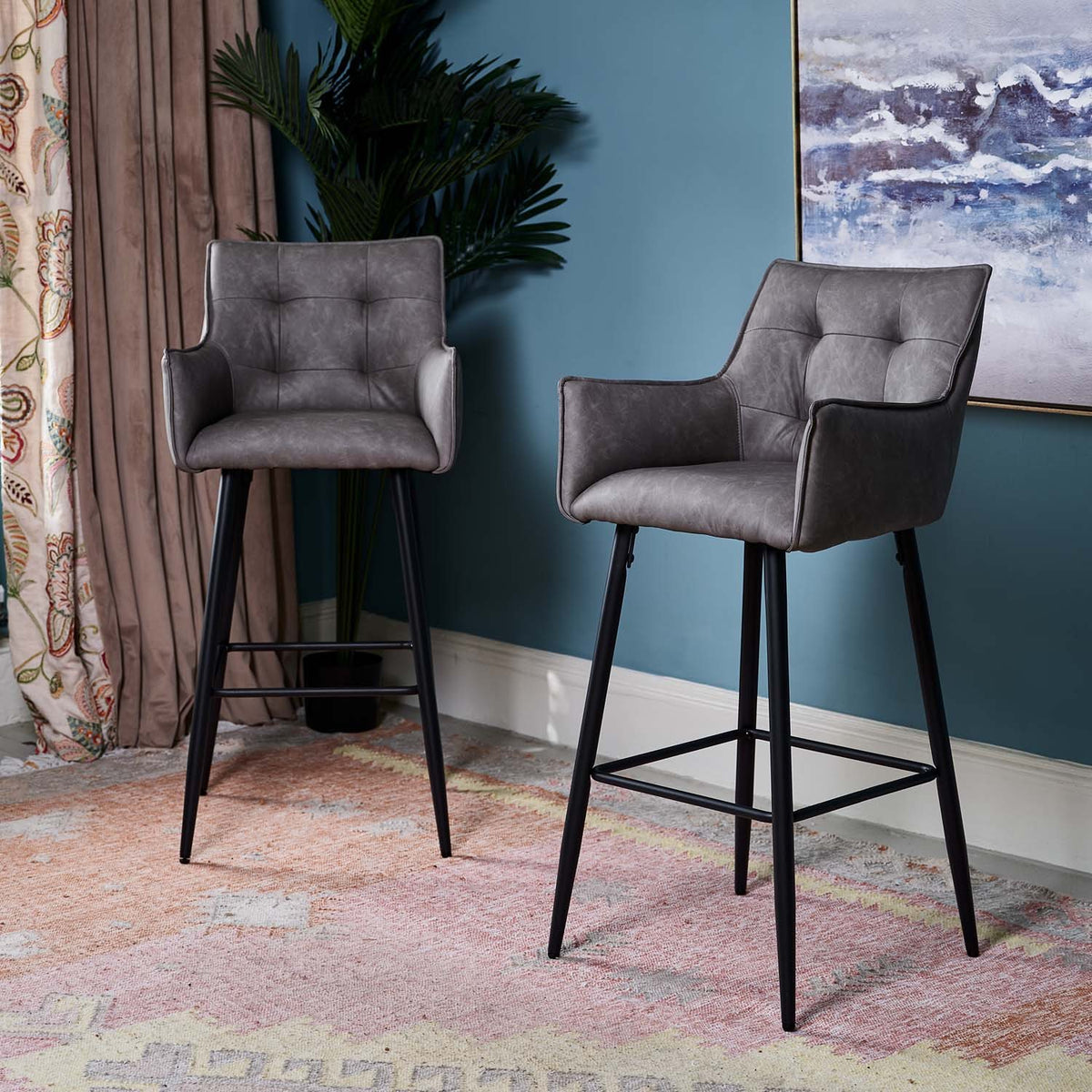 Marcus Bar Stool - Grey (Set of 2)