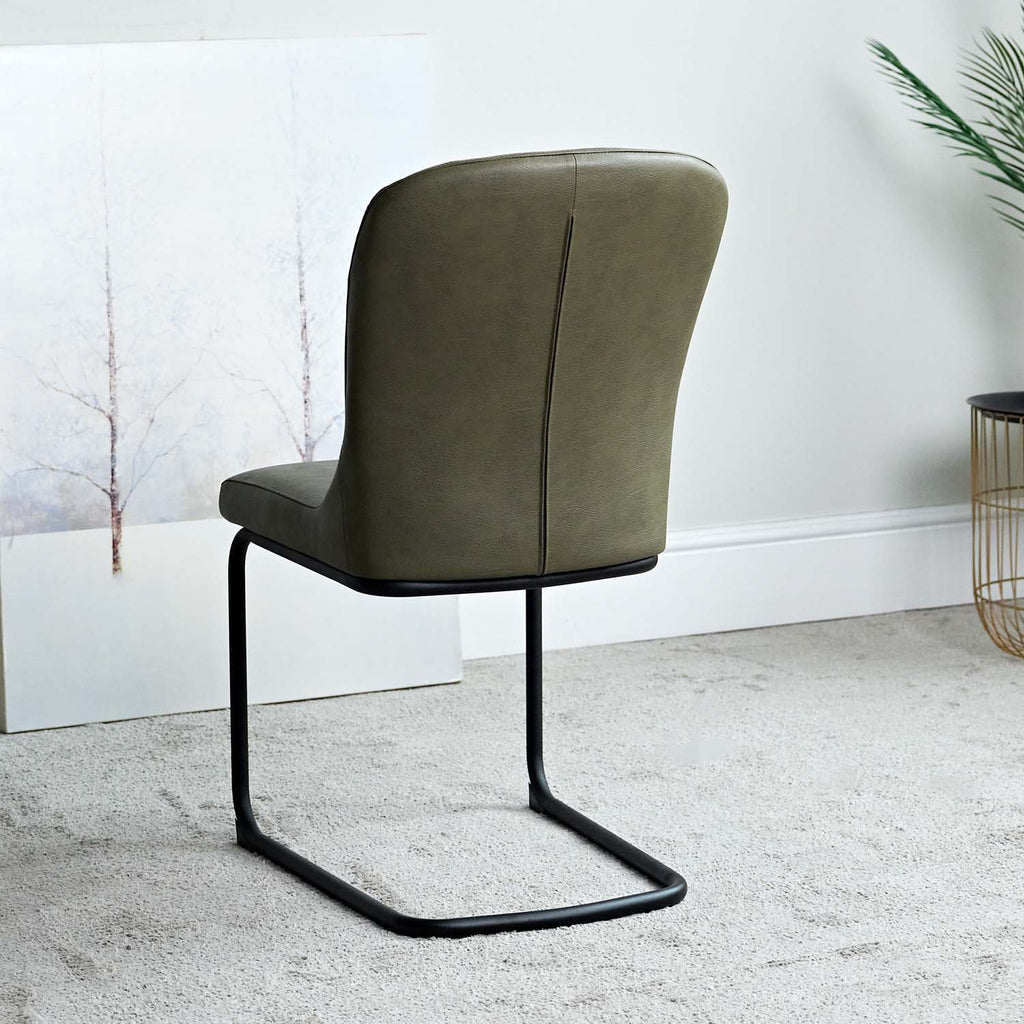 Soho 200cm Dining Table & 4 Firenza Dining Chairs - Olive