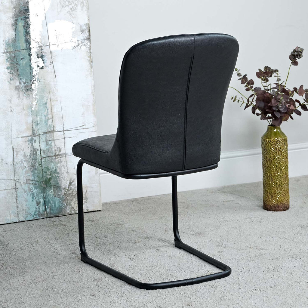 Soho 200cm Dining Table & 4 Firenza Dining Chairs - Black