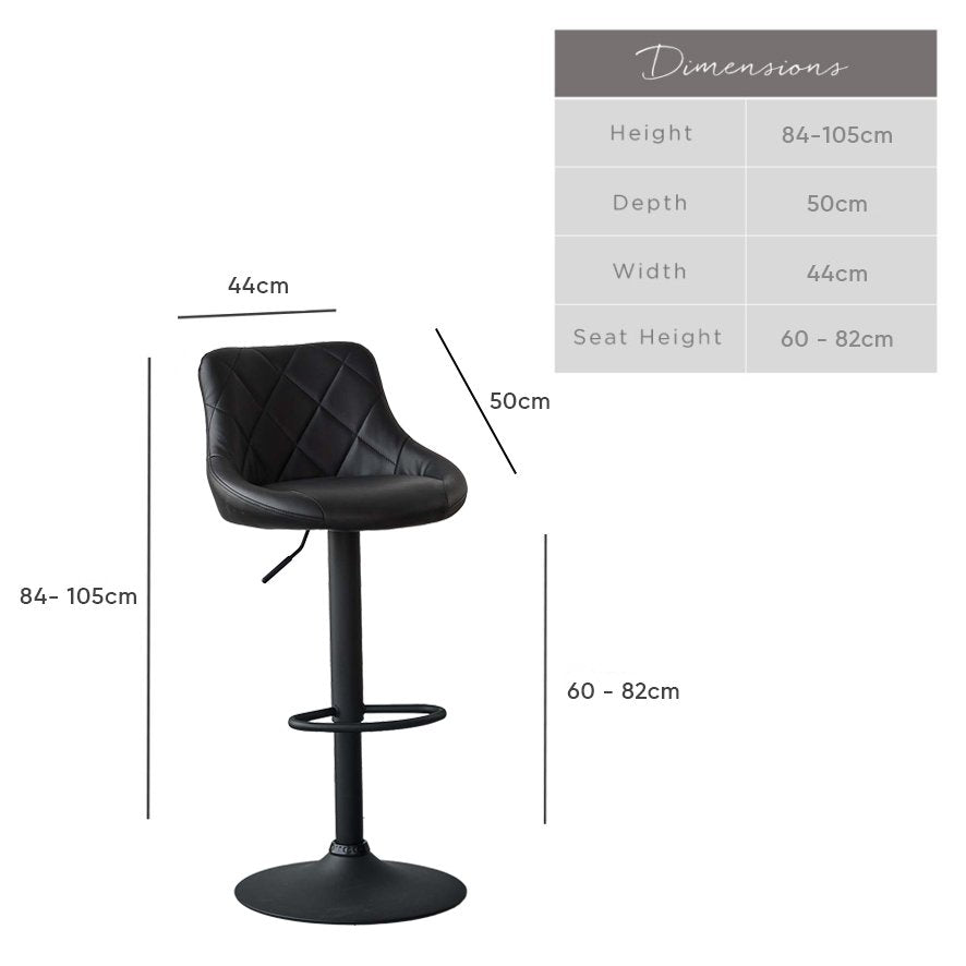 Jonathan Bar Stool in Black