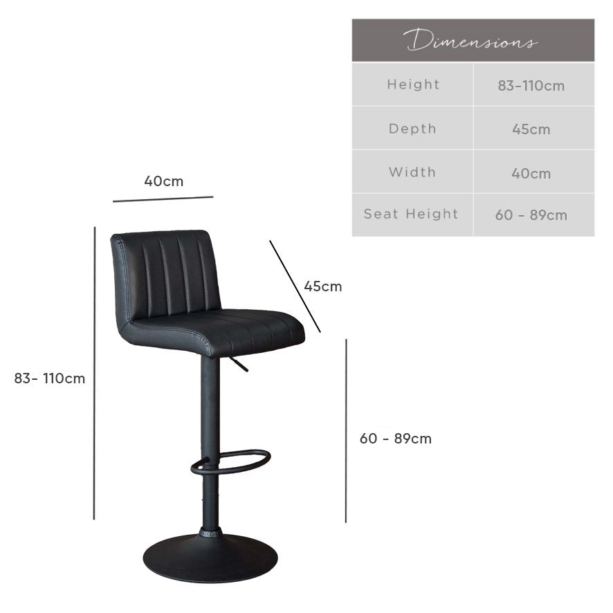 George Bar Stool in Black