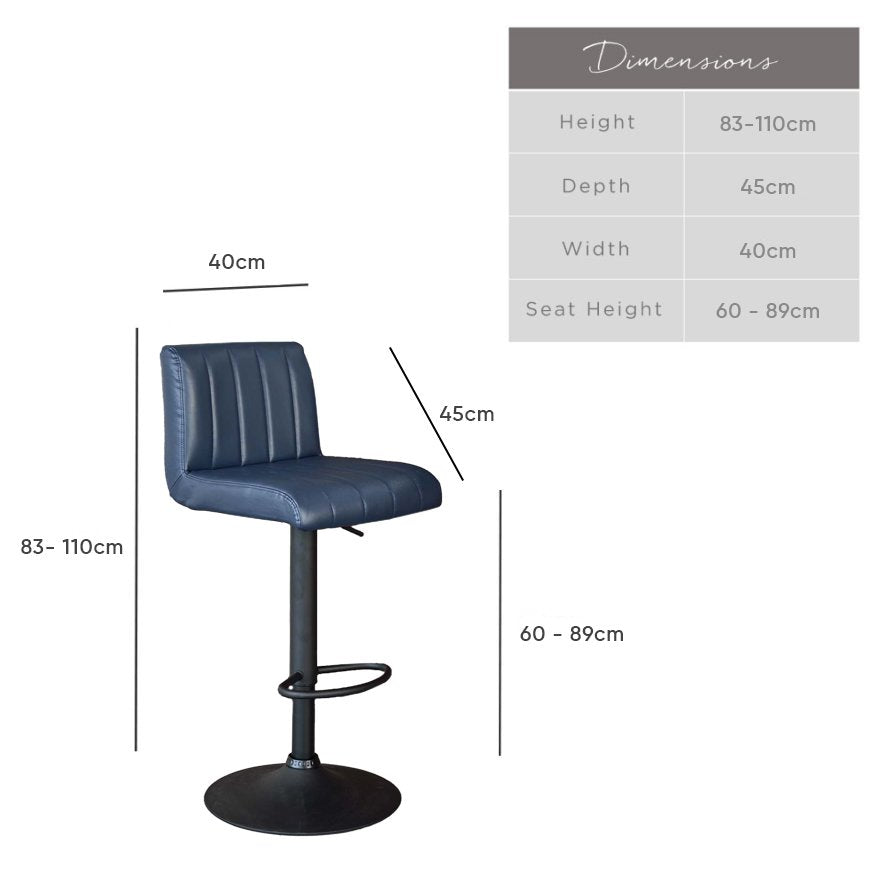 George Bar Stool in Blue