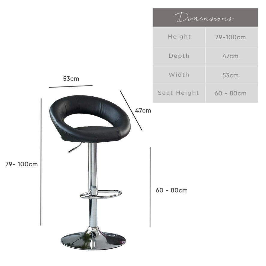 Plump Bar Stool in Black
