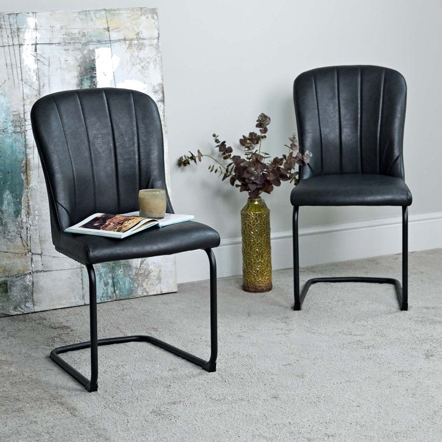 Adelaide 180cm Dining Table with 2 Firenza Chairs in Black with Adelaide 155cm Bench