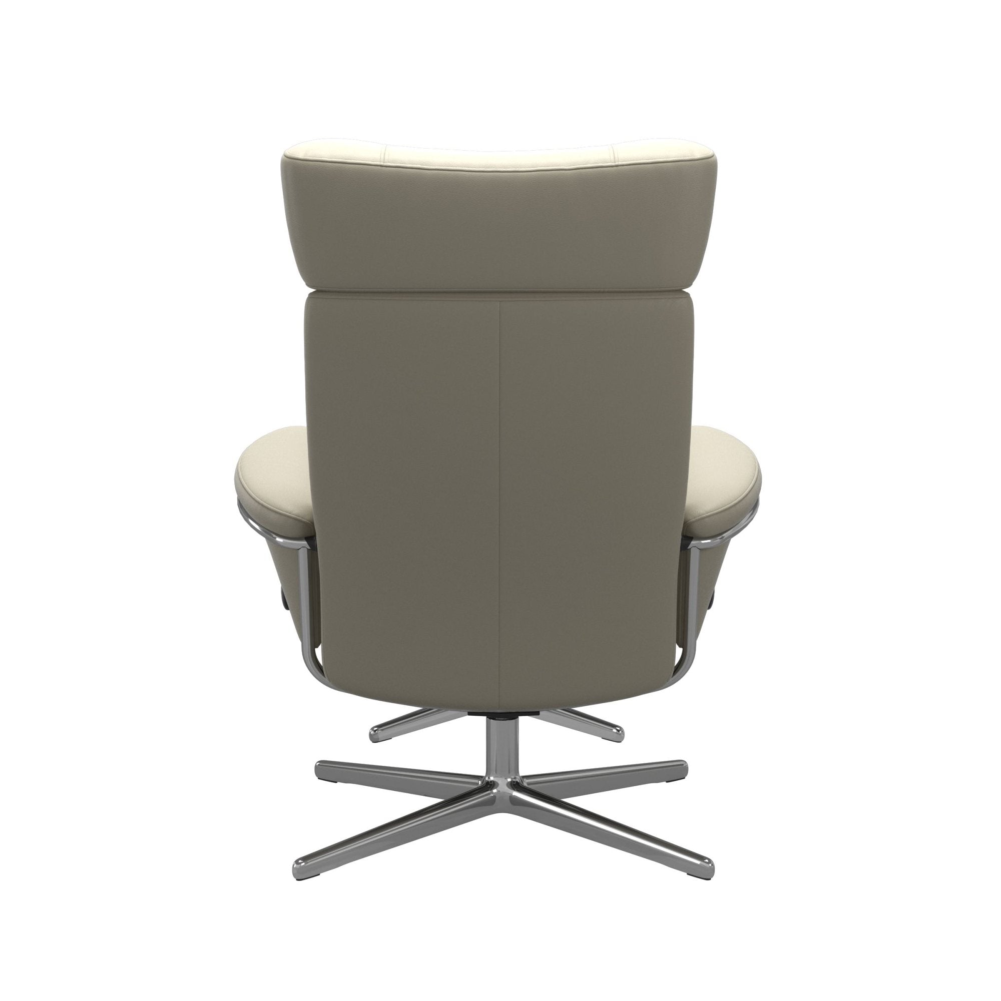 Stressless Berlin Recliner with Headrest and Footstool with Cross Base