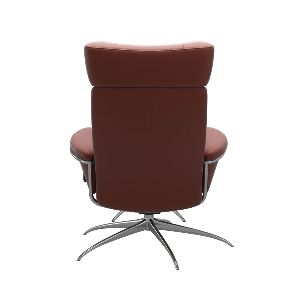 Stressless Berlin Recliner with Headrest and Footstool with Star Base